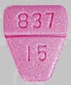 Clorazepate dipotassium 15 mg WATSON 837 15 Front