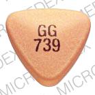 Pill GG 739 Pink Three-sided is Diclofenac Sodium Delayed Release