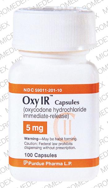 Oxy IR 5 MG O-IR PF 5mg Back