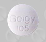 Pill Geigy 105 White Round is Brethine
