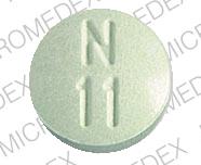 Pill LL N 11 Green Round is Naproxen