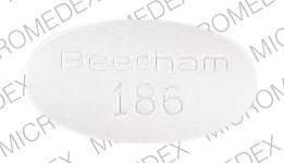 Pill Beecham 186 White Elliptical/Oval is Beepen-VK
