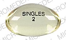 Pill SINGLES 2 Yellow Oval is Centrum Singles-Vitamin E