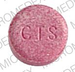 Pill CTS TYLENOL Pink Round is Tylenol Sinus Children's