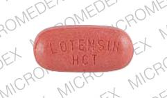 Pill LOTENSIN HCT 75 75 Red Elliptical/Oval is Lotensin HCT