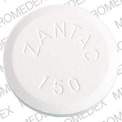 Pill 427 ZANTAC 150 White Round is Zantac 150 efferdose
