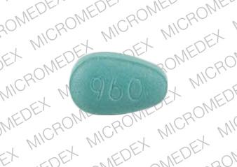 Pill MRK 960 Green Egg-shape is Cozaar