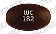 Pill WC 182 Brown Elliptical/Oval is Pyridium plus