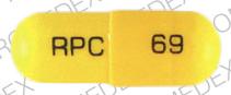 Pill 69 RPC Yellow Capsule/Oblong is Oby-cap