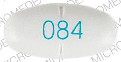 Pill WC 084 White Elliptical/Oval is Gemfibrozil