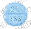 Pill SL 363 Blue Round is Chlorthalidone