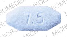 Pill 7.5 E Blue Eight-sided is Zydone