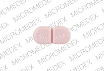 Pill AMA RYL LOGO Pink Figure eight-shape is Amaryl