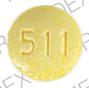 Pill 511 M X Yellow Round is Methotrexate Sodium