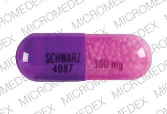 Pill 300 mg SCHWARZ 4087 Purple Capsule/Oblong is Verelan PM