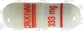 Pill 333MG CRIXIVAN White Capsule/Oblong is Crixivan