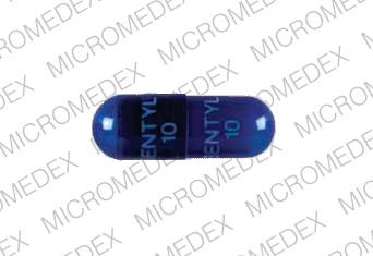 Pill BENTYL 10 BENTYL 10 Blue Capsule/Oblong is Bentyl