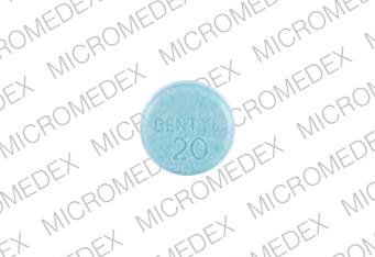 Pill BENTYL 20 Blue Round is Bentyl