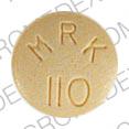 Pill Vioxx MRK 110 Yellow Round is Vioxx