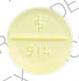 Pill dp 914 Yellow Round is Digoxin