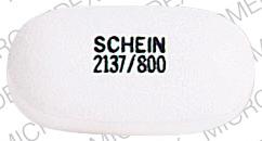 Pill SCHEIN 2137/800 White Capsule/Oblong is Ibuprofen