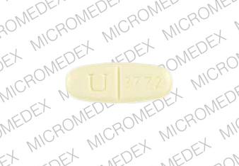 Pill U 3772 U 3772 Yellow Oval is Ogen 0.625