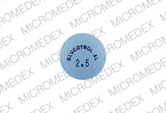 Pill GLUCOTROL XL 2.5 Blue Round is Glucotrol XL