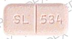 Pill SL 534 Orange Rectangle is Hydrochlorothiazide and triamterene