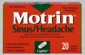 Pill MOTRIN SINUS HEADACHE Capsule/Oblong is Motrin sinus headache