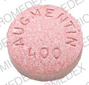 Pill AUGMENTIN 400 Pink Round is Augmentin