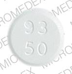 Pill 93 50 2 White Round is Acetaminophen and Codeine Phosphate