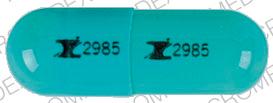 Pill Z 2985 Z 2985 Blue Capsule-shape is Doxycycline Hyclate