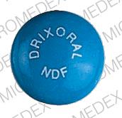 Pill DRIXORAL NDF Blue Round is Drixoral