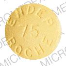Pill ENDEP 75 ROCHE Yellow Round is Endep