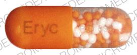 Pill Eryc Orange Capsule/Oblong is Eryc