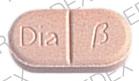 Pill Dia B HOECHST Peach Elliptical/Oval is Diabeta