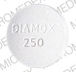 Pill D2 LL DIAMOX 250 White Round is Diamox