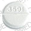 Pill 3591 RUGBY White Round is Diazepam