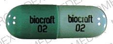 Pill biocraft  02 biocraft  02 Green Capsule/Oblong is DICLOXACILLIN SODIUM