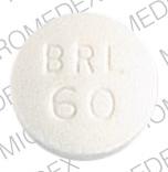 Diltiazem hydrochloride 60 mg 31 02 BRL 60 Front