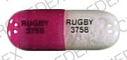 Pill RUGBY 3758 RUGBY 3758 Pink Capsule-shape is Diphenhydramine HCl