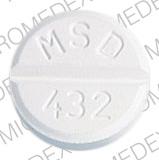 Diuril 500 mg DIURIL MSD 432 Front