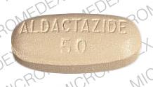 Pill ALDACTAZIDE 50 SEARLE 1021 Tan Oval is Aldactazide