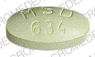 Pill MSD 634 Green Oval is Aldoclor-250