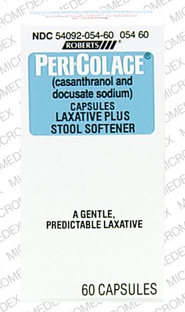 Peri-colace 30 MG-100 MG RPC 054 Back