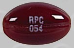 Pill RPC 054 Red Elliptical/Oval is Peri-colace
