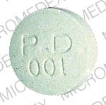 Pill P-D 001 Green Round is Peritrate