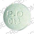 Pill P-D 013 Green Round is Peritrate