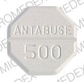 Pill ANTABUSE 500 White Eight-sided is Antabuse