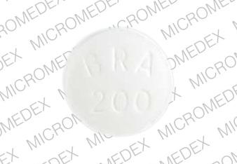 Pill BRA 200 White Round is Phoslo